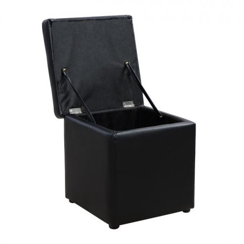 ΣΚΑΜΠΩ ΜΕ ΑΠΟΘΗΚΕΥΤΙΚΟ ΧΩΡΟ PU ΜΑΥΡΟ CUBE 36,5x36,5x36Υεκ.