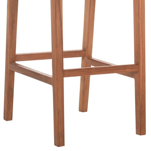 BARHOCKER MIT RÜCKENLEHNE AUSSEN TEAKHOLZ UND SEIL 40X53X89Hcm