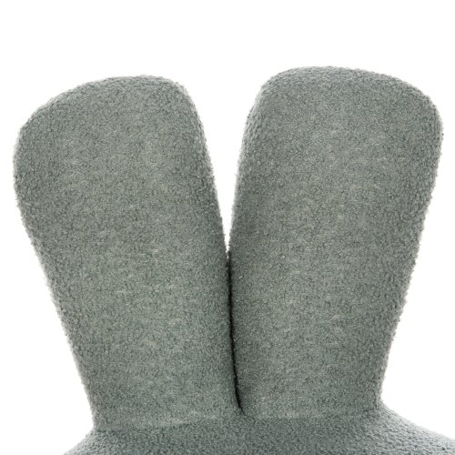 STOOL WITH BACKREST SWIVEL LIGHT PISTACHIO GREEN TEDDY FABRIC 51x51x61Hcm