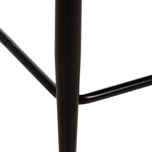 MITTELHOHER HOCKER AUS GRAUEM TEDDY BOUCLE STOFF MIT SCHWARZEN METALLBEINEN 55x62x105cm