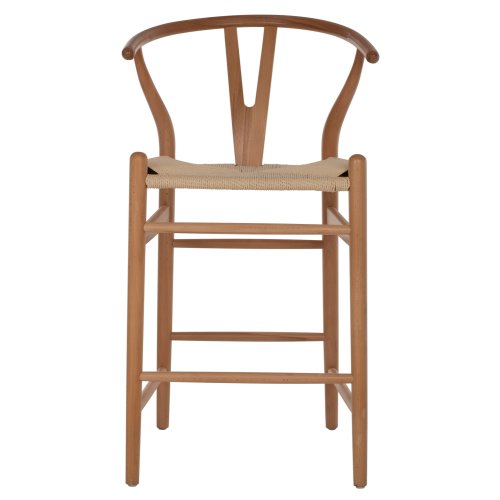 BARHOCKER "BRAVE" BUCHENHOLZ NATURAL WISHBONE RÜCKEN 48x53x100 cm