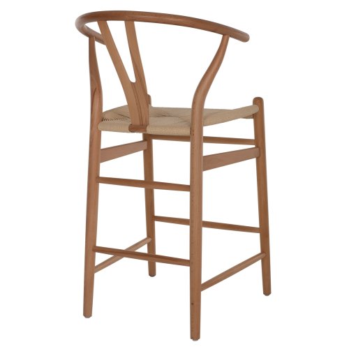 BARHOCKER "BRAVE" BUCHENHOLZ NATURAL WISHBONE RÜCKEN 48x53x100 cm