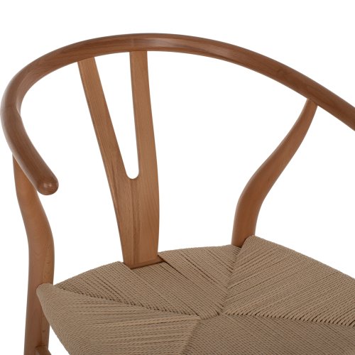 BARHOCKER "BRAVE" BUCHENHOLZ NATURAL WISHBONE RÜCKEN 48x53x100 cm