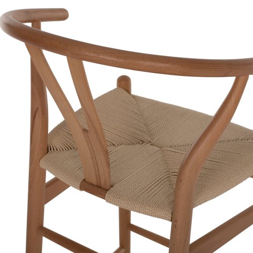 BARHOCKER "BRAVE" BUCHENHOLZ NATURAL WISHBONE RÜCKEN 48x53x100 cm
