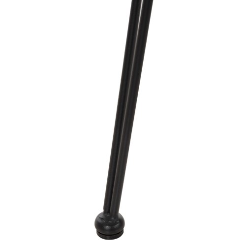 Barhocker, mittlere Höhe, Metall und Kissen, Schwarz-Kocher, Beige, 50 x 55 x 103 cm