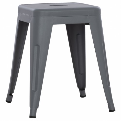 MELITA METAL STOOL IN MATT GREY 39x39x46 cm