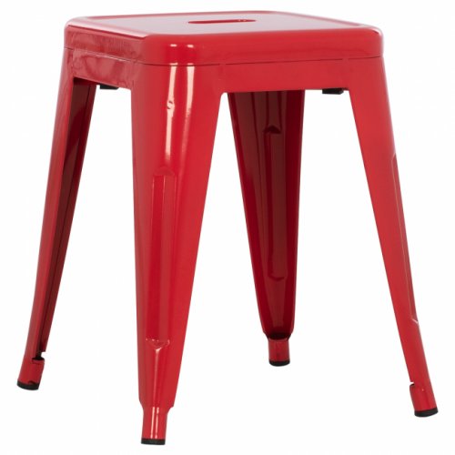 MELITA METAL STOOL IN RED 39x39x46 cm
