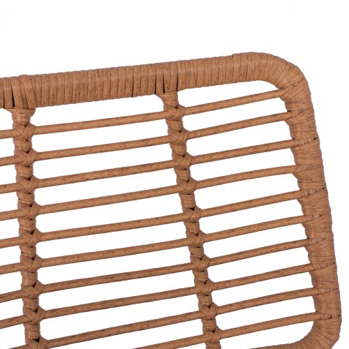 Barhocker „Allegra I,, mit Kissen in Beige-Schwarz 46,5x55x117,5 cm.