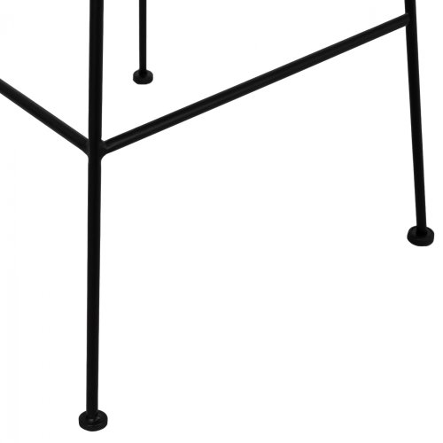 Barhocker „Allegra I,, mit Kissen in Beige-Schwarz 46,5x55x117,5 cm.