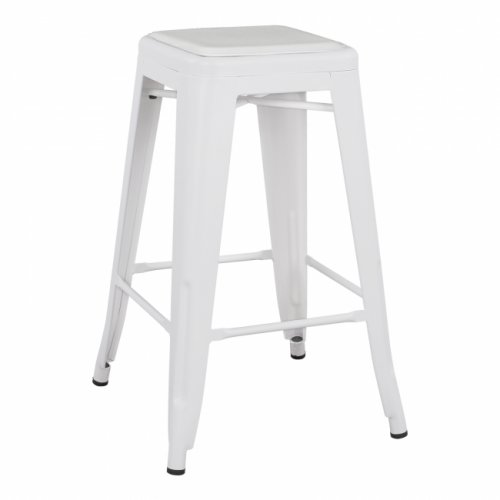 ΣΚΑΜΠΟ ΜΕΤΑΛΛΙΚΟ MELITA ΜΕΣΑΙΟΥ ΥΨΟΥΣ ΣΕ ΛΕΥΚΟ ΜΑΤ ΜΕ ΚΑΘΙΣΜΑ ΛΕΥΚΟ 43x43x67 cm.