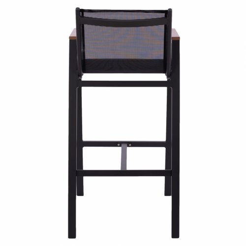 ΣΚΑΜΠΟ ΜΠΑΡ ΑΛΟΥΜΙΝΙΟΥ ΑΝΘΡΑΚΙ ΜΕ POLYWOOD 52 x 58 x 108 εκ.