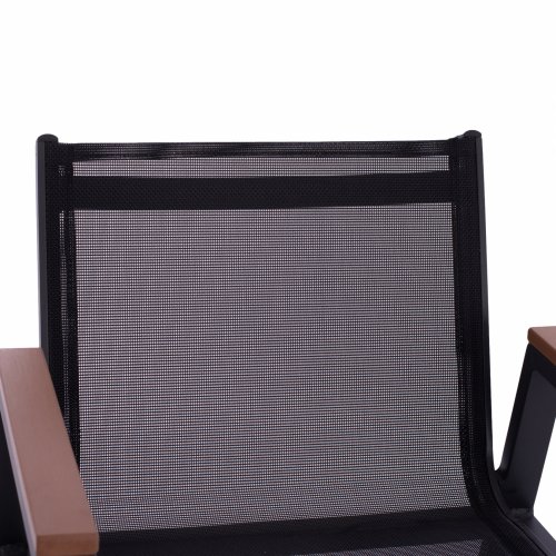 ΣΚΑΜΠΟ ΜΠΑΡ ΑΛΟΥΜΙΝΙΟΥ ΑΝΘΡΑΚΙ ΜΕ POLYWOOD 52 x 58 x 108 εκ.