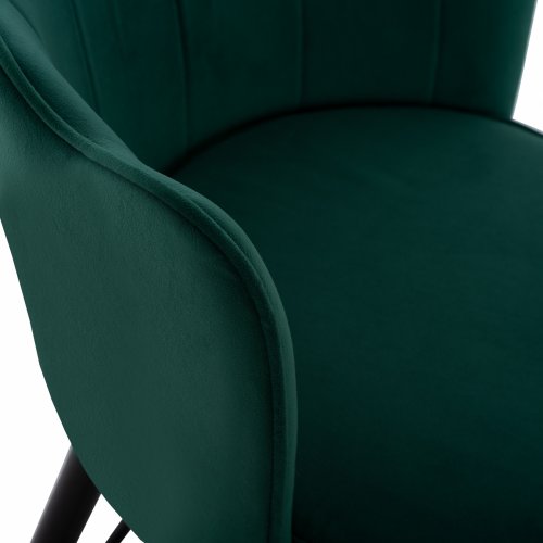 MITTELHOHER HOCKER VESNA AUS GRÜNEM SAMT UND METALLGESTELL 50x50x90 cm