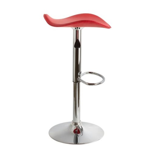 Modern bar stool without backrest in red
