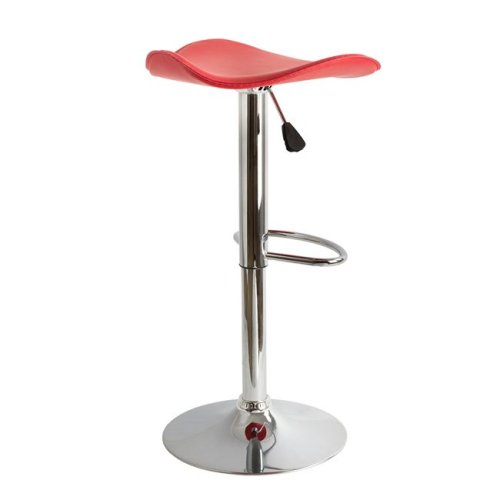 Modern bar stool without backrest in red