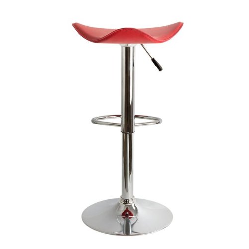 Modern bar stool without backrest in red