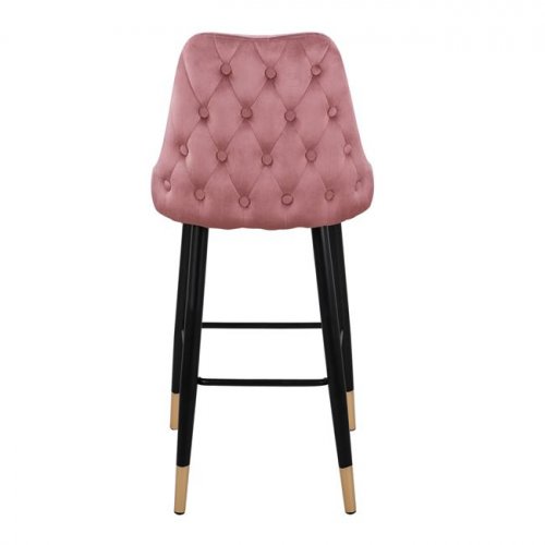 Barhocker Serenity mit Samtstoff in Ros​é