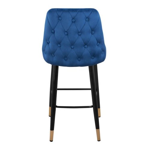 Barhocker Serenity mit Samtstoff in Blau