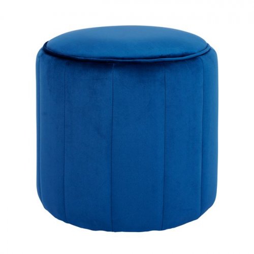 Hocker "NIKKI" BLAUER SAMT 42x39 cm. - Kopie