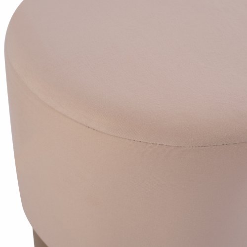 "VINDE" BEIGE HOCKER MIT GOLDBASIS Φ40x35 cm