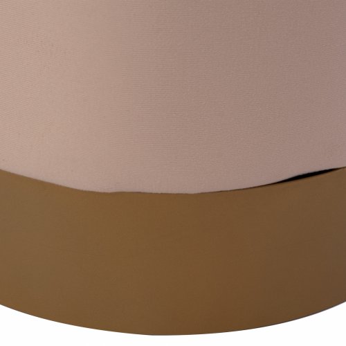 "VINDE" BEIGE HOCKER MIT GOLDBASIS Φ40x35 cm