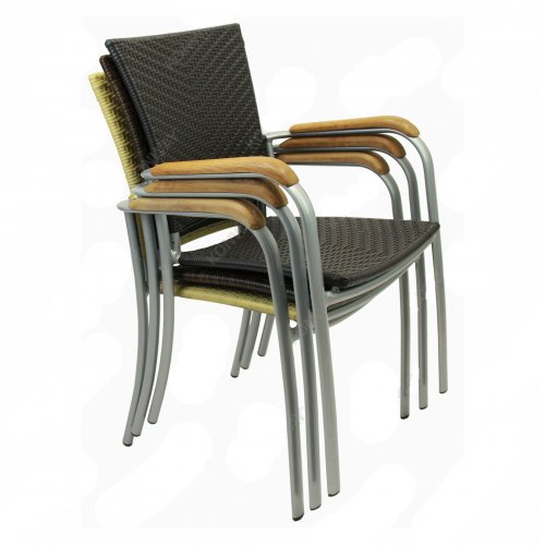 ARUBA Aluminium Stapelsessel in Honig