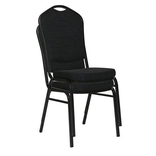 Bankett Stapelsessel "Selectstack de Luxe" aus Metall in schwarz