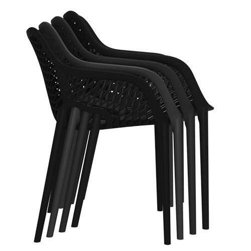 Sessel "Air" aus Polypropylen in schwarz