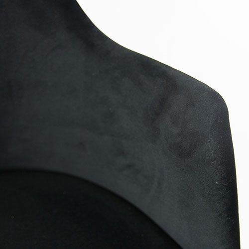 Velvet chair "Ivy" in black