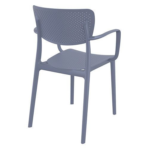Outdoor Sessel "Loft" aus Polypropylen in grau 53x82x45x54cm