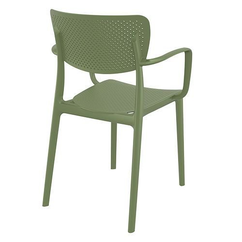 Outdoor Sessel "Loft" aus Polypropylen in olivgrün 53x82x45x54cm