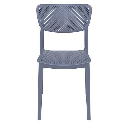 Outdoor chair "Lucy" made of polypropylene in gray 53x82x45x45 cm