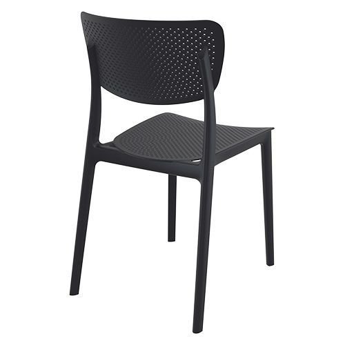 Outdoor Stuhl "Lucy" aus Polypropylen in schwarz 53x82x45x45 cm