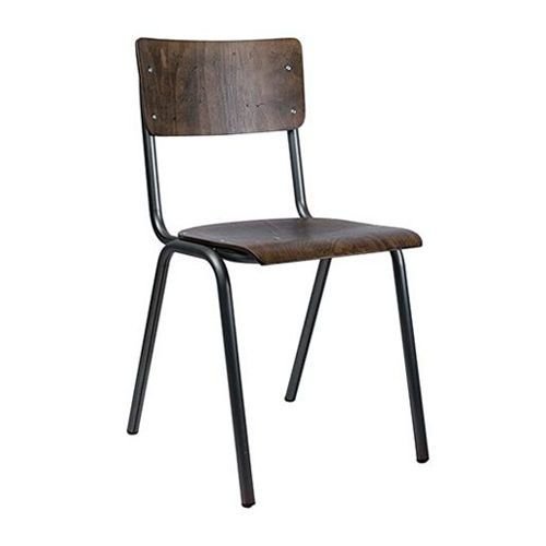 "Skool" wooden chair made of metal frame and backrest made of oak