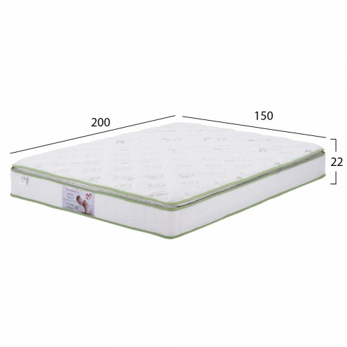MATTRESS CONTINUOUS SPRING WITH ALOE VERA MATTRESS PAD 150X200 SINGLE SIDE