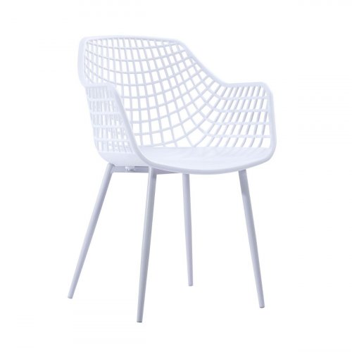 "Susan" Chair polypropylene and metal in white