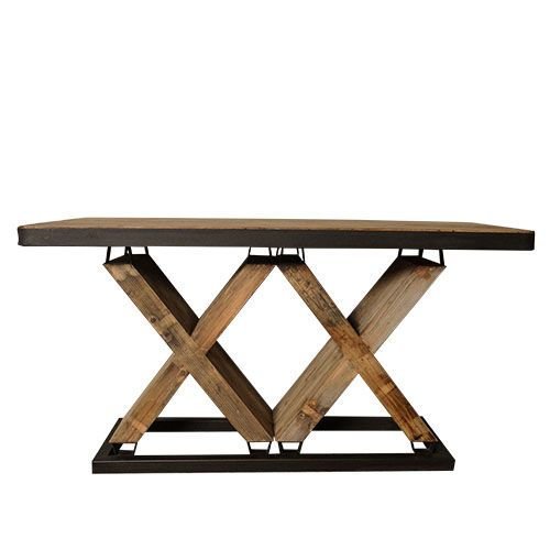 Table "Mammut" 200cm width out of pine wood with metal frame