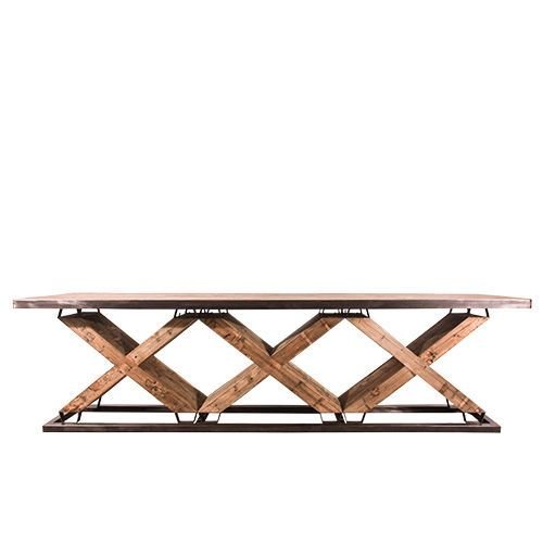 Table "Mammut" 400cm width out of pine wood with metal frame