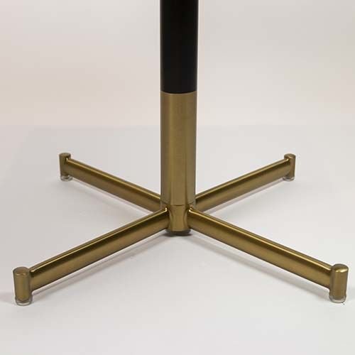 Bistro Bartisch "Frame" 70x70 cm aus braunem Marmor Epoxy und Metallrahmen