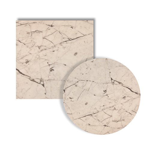 Επιτραπέζιο μάρμαρο "Bianco Carrara" ø70 cm πάχους 20mm
