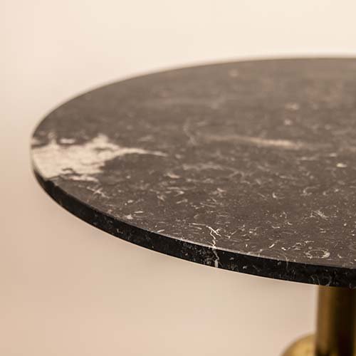 Table top marble "Nero Marquina" ø70 cm 20mm thick