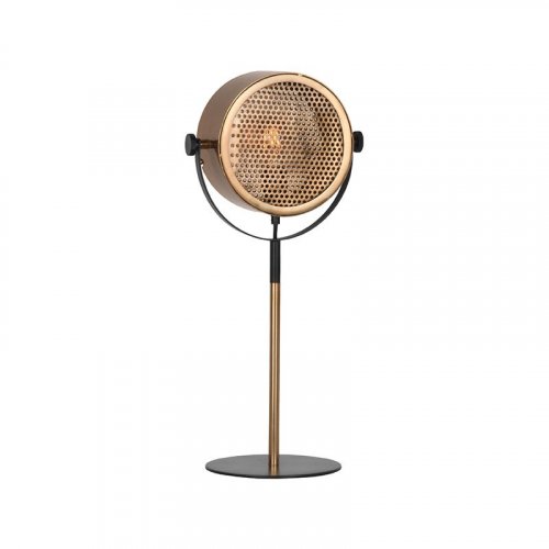Tischleuchte Muse 20x20x60 cm Antikgoldenes Metall l Schwarzes Metall