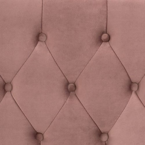 Chesterfield Sitzbank EMMA aus Samt und Holzbeinen | In Rosé