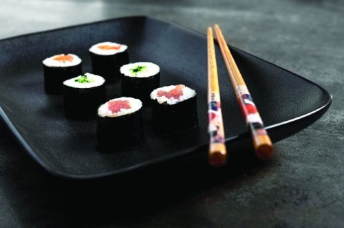 Porzellan-Sashimi-Teller, 28 x H13,5 cm, JAP, Tognana, 6 SET
