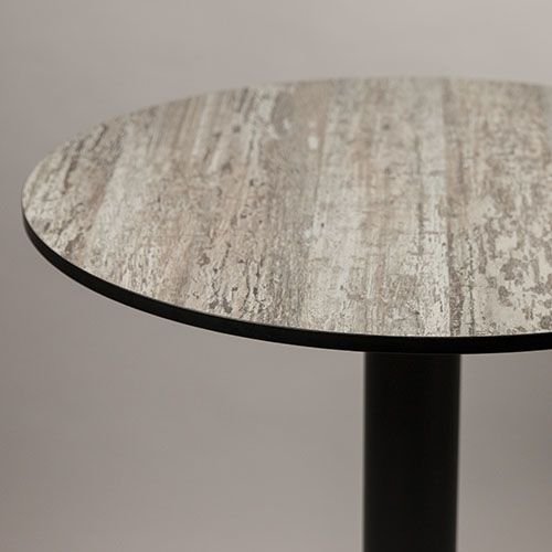 HPL Tischplatte "Enfiber Frontier Grey" Ø70cm 12mm Dicke