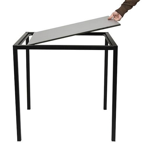 Outdoor Tischuntergestell "Enfiber" aus Aluminium Höhe 75 cm