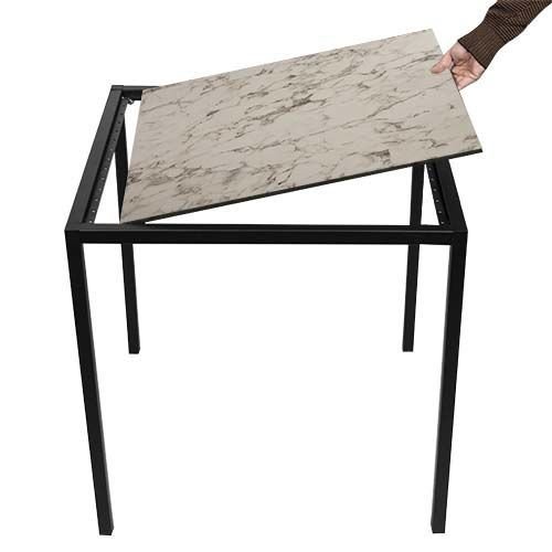 Outdoor Tischuntergestell "Enfiber" aus Aluminium Höhe 75 cm