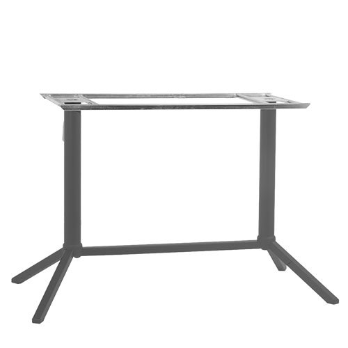 Outdoor Tischuntergestell "Mona Double" aus Aluminium 72cm Höhe in Anthrazit
