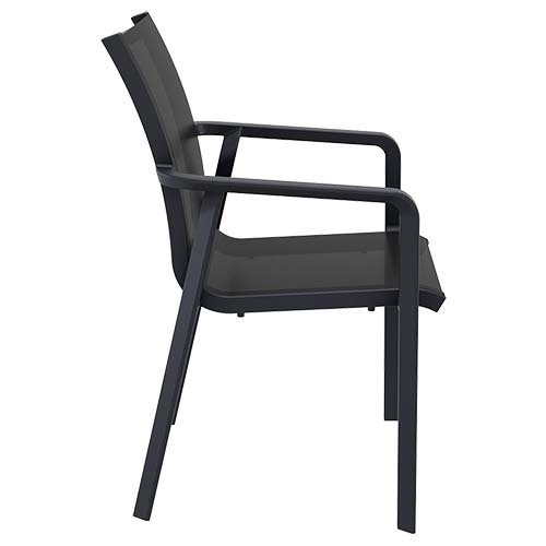 Aluminium Sessel "Lace" in schwarz