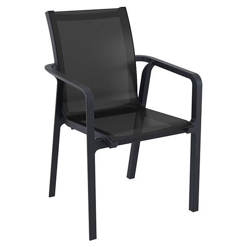 Aluminium Sessel "Lace" in schwarz